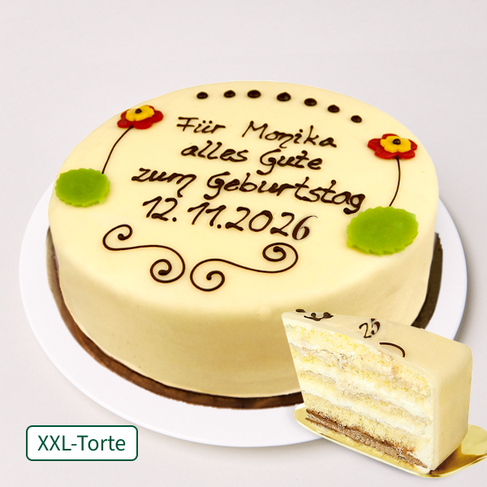 Gro&szlig;e Konditorei-Marzipantorte nach L&uuml;becker Art, beschriftbar