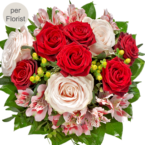 Blumenstrau&szlig; von Herzen