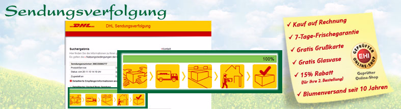 DHL Sendungsverfolgung - Blumen online verschicken auf FloraPrima.de