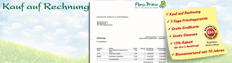 Blumen auf Rechnung Blumen auf Rechnung