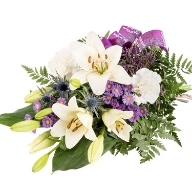 Symbathy Arrangement in white and lilac