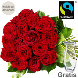 Red FAIRTRADE premium roses in a bunch Red FAIRTRADE premium roses in a bunch