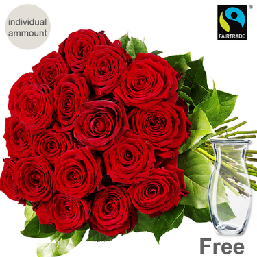 Red long-stemmed FAIRTRADE roses Red long-stemmed FAIRTRADE roses