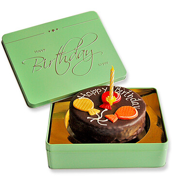 Sachertorte Happy Birthday mit Kerze Sachertorte Happy Birthday mit Kerze