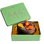 Dessert Sacher Cake Happy Birthday with candle