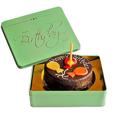 Sacher cake Happy Birthday Dessert Sacher Cake Happy Birthday with candle