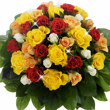 Bouquet of mixed roses