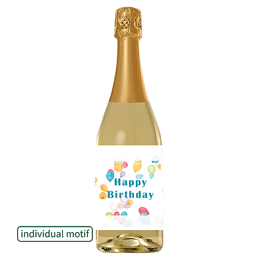 German Riesling sparkling wine with image / text (0.75 l)