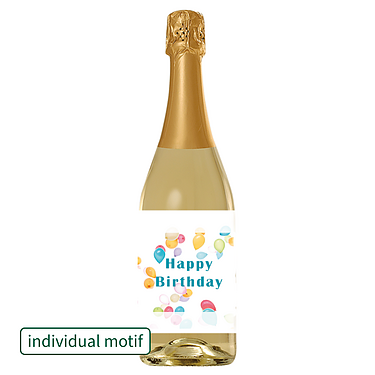 German Riesling sparkling wine with image / text (0,75 l)