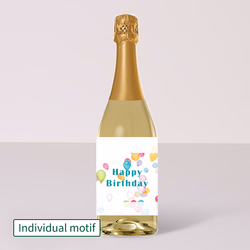 Riesling sparkling wine with text and custom design (0,75 l)