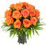Bouquet of orange roses