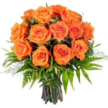 Bouquet of orange roses