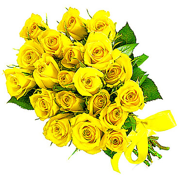 Gelbe Rosen im Bund