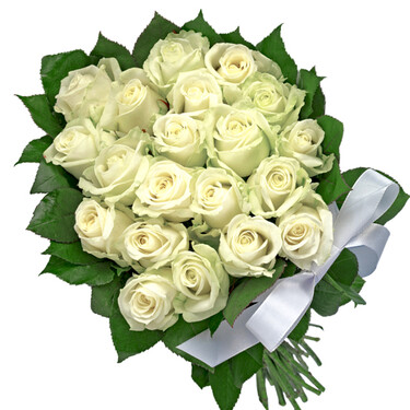 Bunch of white roses