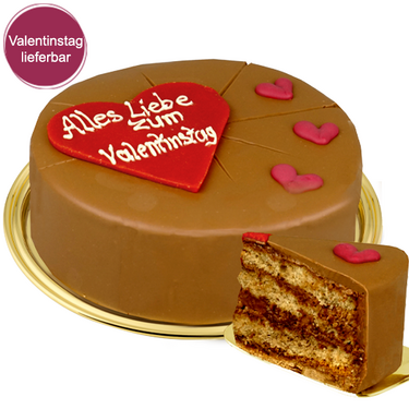 Torte "Alles Liebe zum Valentinstag" Dessert-Torte "Alles Liebe zum Valentinstag"