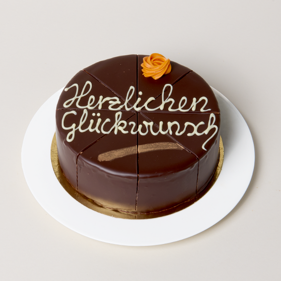 Sachertorte „Herzlichen Glückwunsch“