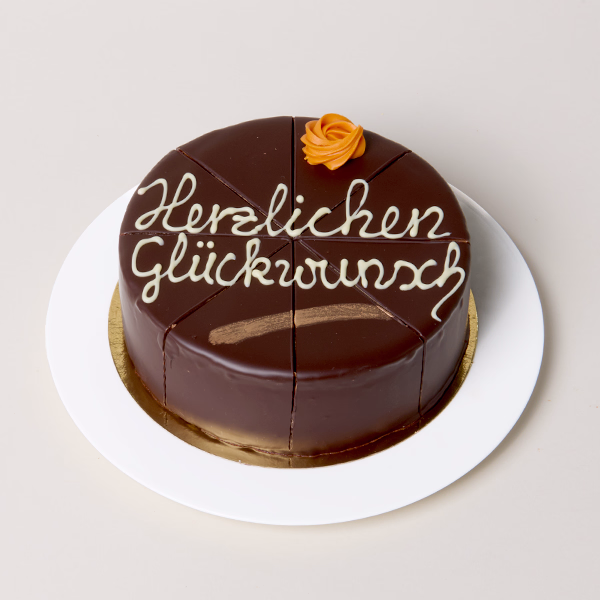 Sachertorte „Herzlichen Glückwunsch“