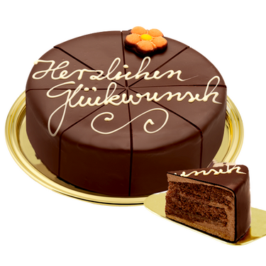 Sachertorte Sachertorte "Herzlichen Glückwunsch"