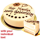 Dessert Lübecker Marzipan Cake with Individual Text