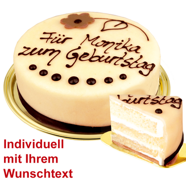 Marzipantorte Dessert-Marzipantorte nach Lübecker Art, beschriftbar