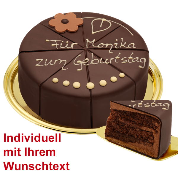 Herrliche Dessert-Sachertorte, beschriftbar