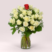 Rosenstrauß mit Vase Rosenpoesie