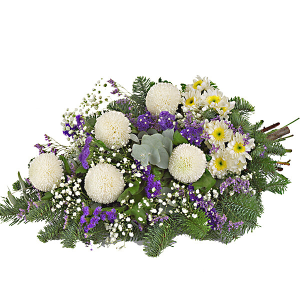 Symbathy Arrangement with chrysanthemums