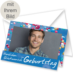 Ihr persönliches Bild in einer Aufstellkarte mit Grußkarte Ihr persönliches Bild in einer Aufstellkarte mit Grußkarte