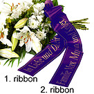 Lilac Mourning Bow with 2 ribbons