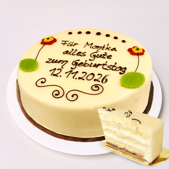 Large Lübecker Marzipan Cake with Individual Text