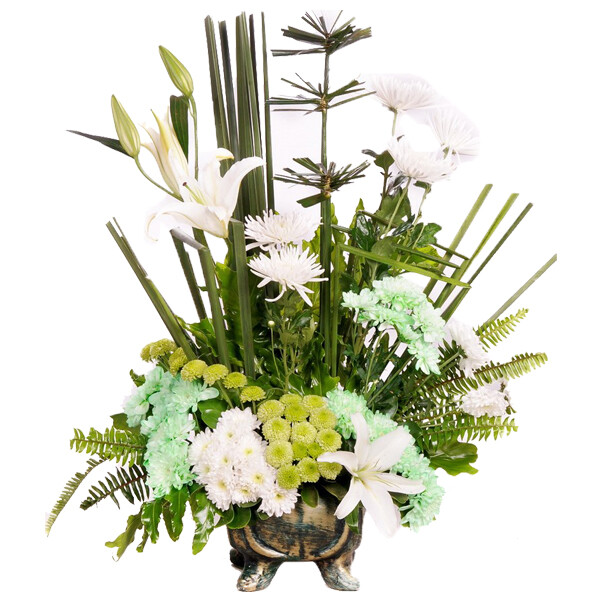 Blumenarrangement Weiße Eleganz