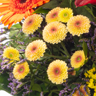 Blumenstrauß Herbstsonne mit Vase & Ferrero Raffaello
