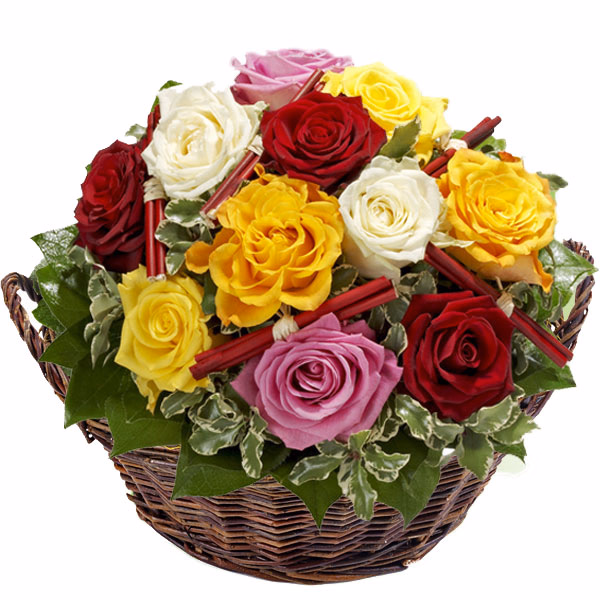 Roses in a basket