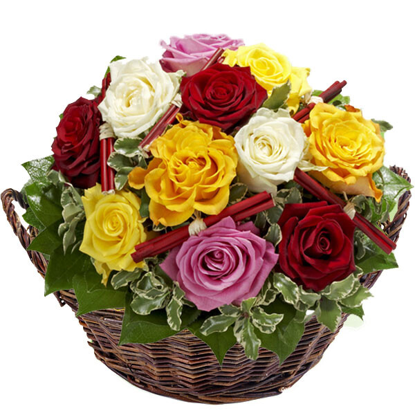 Roses in a basket