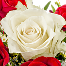 Rose Bouquet Romeo with vase & 2 Ferrero Rocher