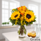 Blumenstrauß Vincent mit Vase & 2 Ferrero Rocher