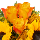 Flower Bouquet Vincent with vase & Ferrero Raffaello