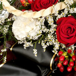 Sympathy Wreath with red roses