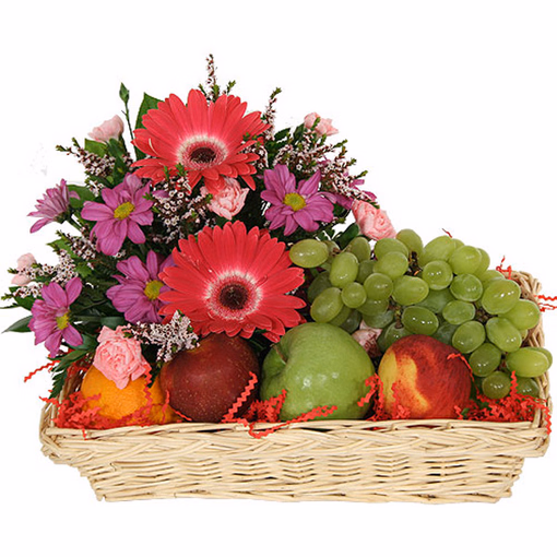 Früchte- und Blumenkorb