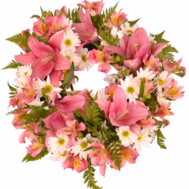 Pink Sympathy Wreath