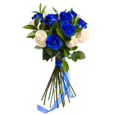 Flower Bouquet Blue Velvet