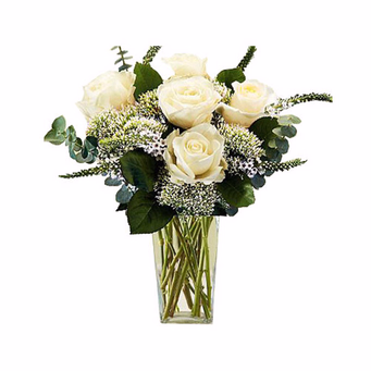 Bouquet of white roses