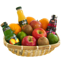 Präsentkorb Obst und Saft Präsentkorb Obst und Saft