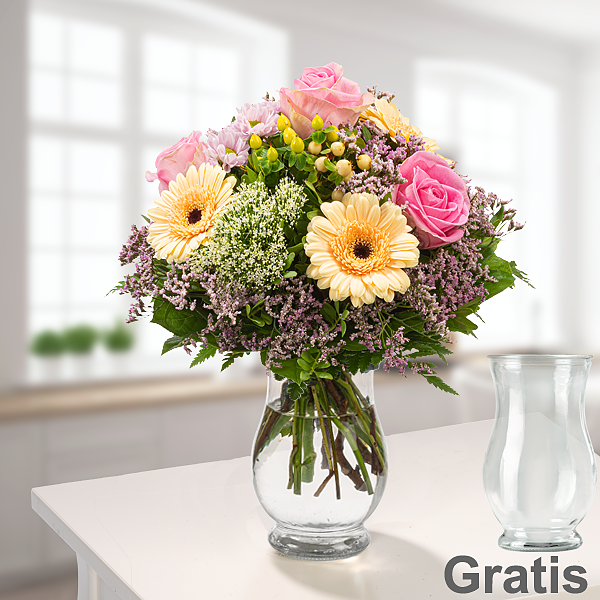 floraprima.de | Blumenstrauß Ballade mit Vase