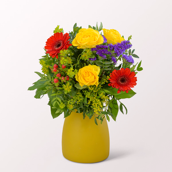 Flower Bouquet Blütenfee with Halloren Balls & vase