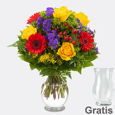 Blumenstrauß Blütenfee mit Vase