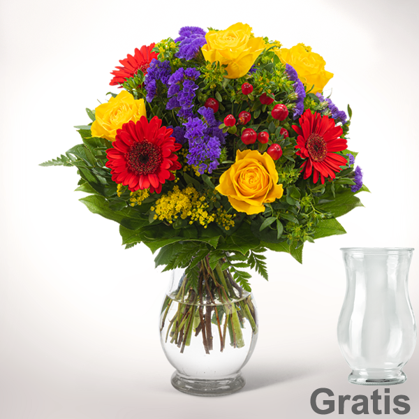 Blumenstrauß Blütenfee mit Vase