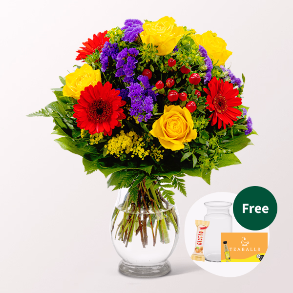 Flower Bouquet Blütenfee with vase & Teaballs