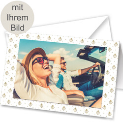 Ihr persönliches Bild in einer Aufstellkarte mit Grußkarte Ihr persönliches Bild in einer Aufstellkarte mit Grußkarte