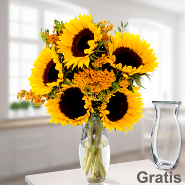 Blumenstrauß Sommerlichter mit Vase Blumenstrauß Sommerlichter mit Vase